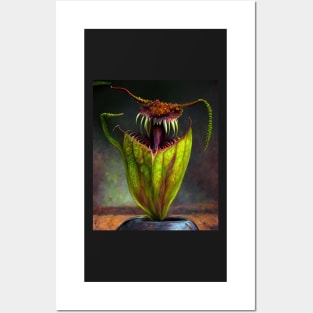 Botanical Carnivore Abstract Pitcher Plant Nepenthes Posters and Art